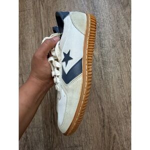 Vintage Converse Star Player Sneakers Size 5.5 Off White Navy Gum Sole Made Kore